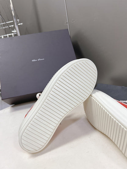 Rick Owens Low-top Sneakers - Leather - Red Unisex Streetwear Limited Edition - ### Rick Owens Low-Top Sneakers - Red Leather Introducing the Rick Owens Low-Top Sneakers in