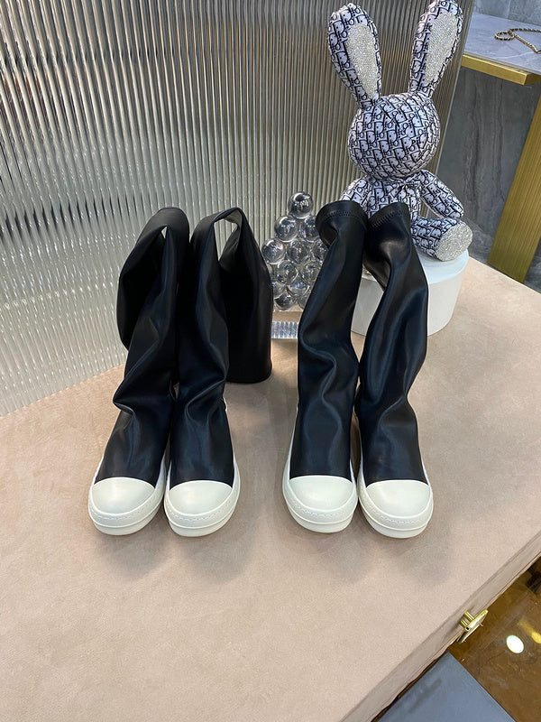 Over-the-Knee Sock Sneakers - Black Unisex Streetwear Limited Edition - **Over-the-Knee Sock Sneakers** Introducing a bold and innovative addition to your footwear collection, these over-the-knee