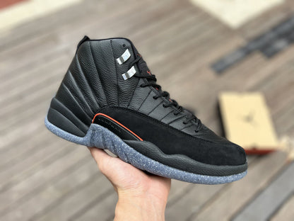Jordan 12 Utility Sneakers - Black Unisex Streetwear Limited Edition - Introducing the Air Jordan 12 'Dark Concord,' a sleek and stylish rendition of the classic