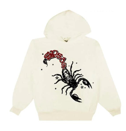 Mariah The Scientist Scorpion Hoodie 'cream Unisex Streetwear Limited Edition - Introducing the Sp5der Scorpion Hoodie in a clean white color, perfect for making a bold