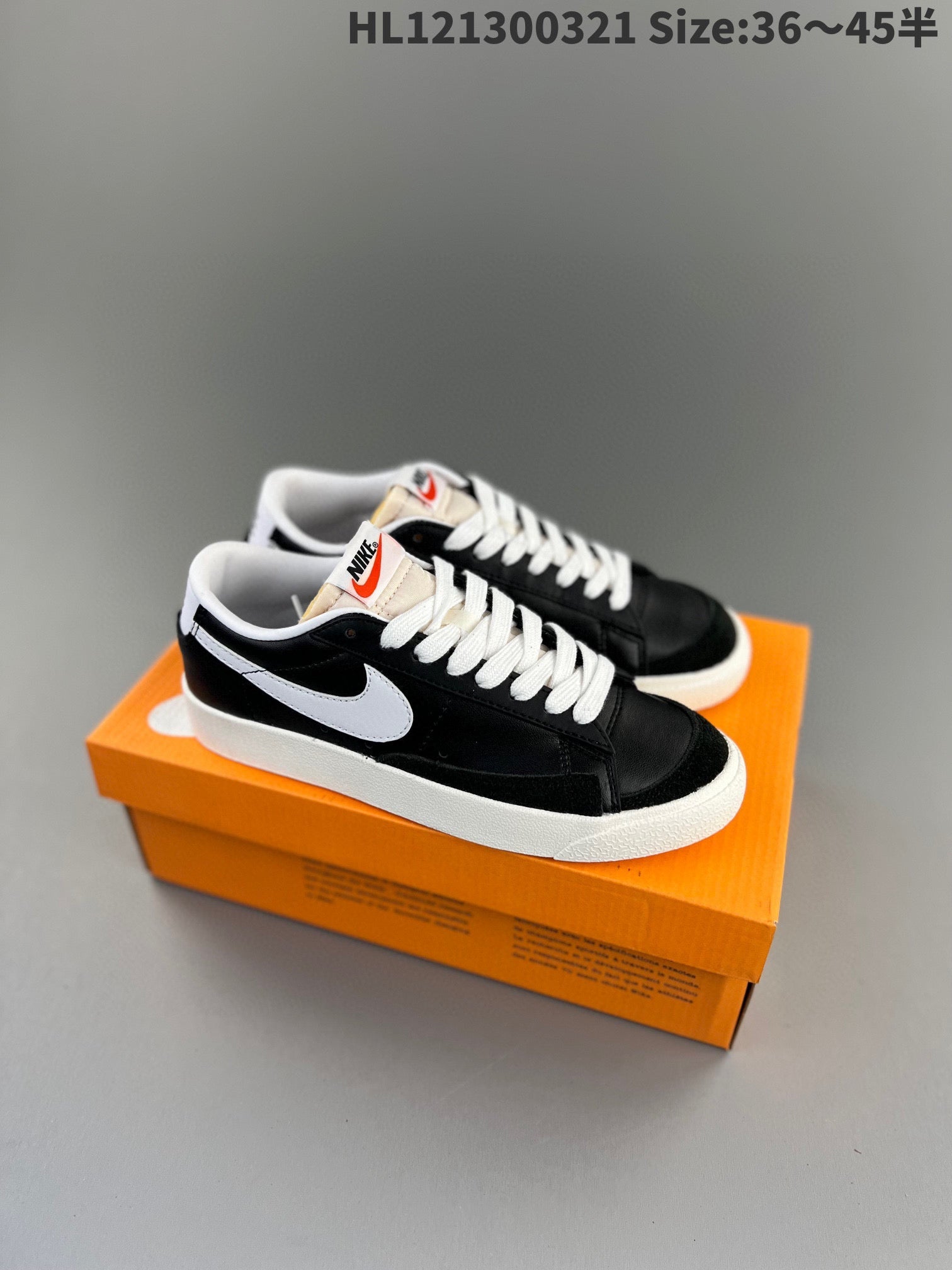 Nike Blazer Low'1977 - Black Unisex Streetwear Limited Edition - The Nike Blazer Low '77 in the black and white colorway offers a sleek, minimalist