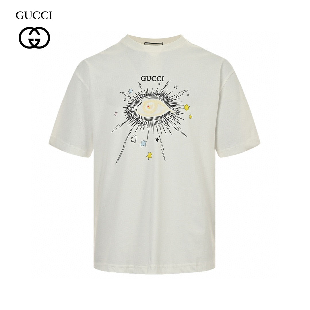 Gucci Eye Of The Stars Tee T-Shirt - White Unisex Streetwear Limited Edition - The Gucci Eye of the Stars Tee is a premium white t-shirt that features a