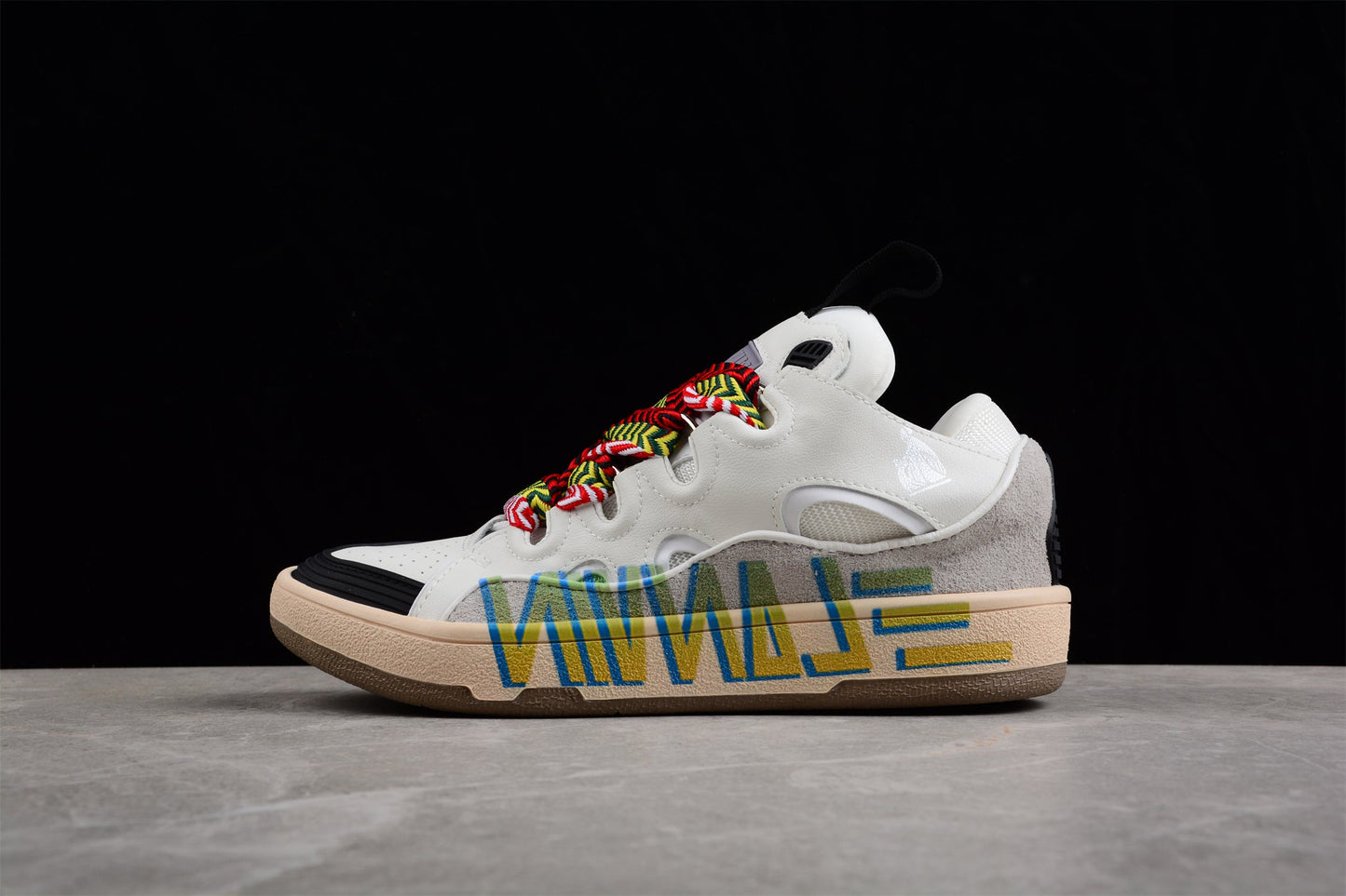 Low Top Sneakers With Multicolor Laces - White Unisex Streetwear Limited Edition - ### White Low Top Sneakers with Multicolor Laces Step into a world of vibrant style