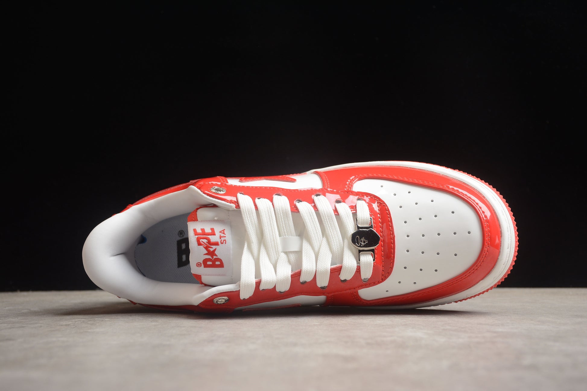 BAPE Sta Low-top Sneakers In Red And - White Unisex Streetwear Limited Edition - **BAPE STA Low-Top Sneakers in Red and White** Introducing the BAPE STA Low-Top Sneakers in