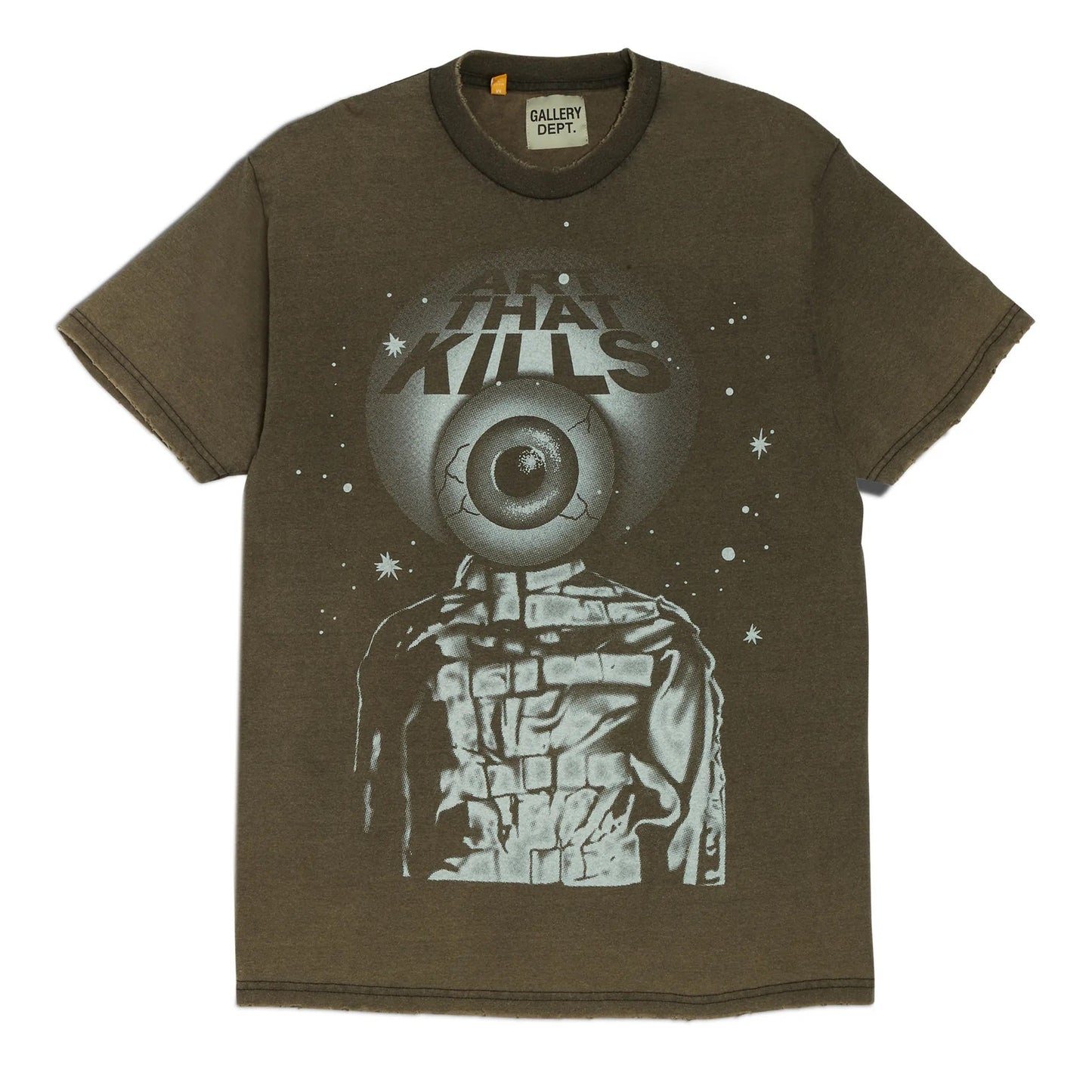 Gallerydept. art That Kills' Rod Tee T-Shirt - Brown Unisex Streetwear Limited Edition - ### Gallery Dept. 'Art That Kills' T-Shirt Experience the cutting-edge design and rebellious spirit of