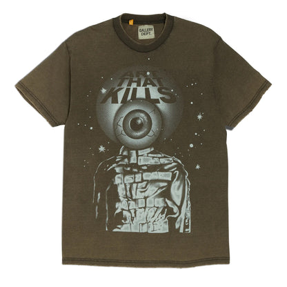 Gallerydept. art That Kills' Rod Tee T-Shirt - Brown Unisex Streetwear Limited Edition - ### Gallery Dept. 'Art That Kills' T-Shirt Experience the cutting-edge design and rebellious spirit of