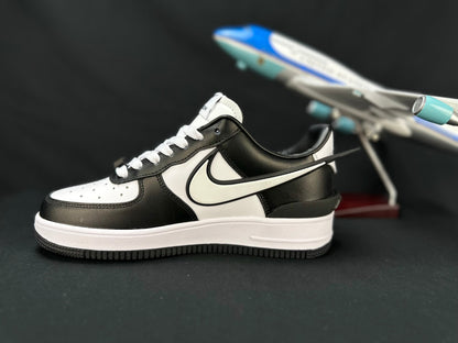 NIKE Air Force 1 'big Swoosh White - Black' Unisex Streetwear Limited Edition - **Nike Air Force 1 'Big Swoosh White/Black'** The Nike Air Force 1 'Big Swoosh White/Black'