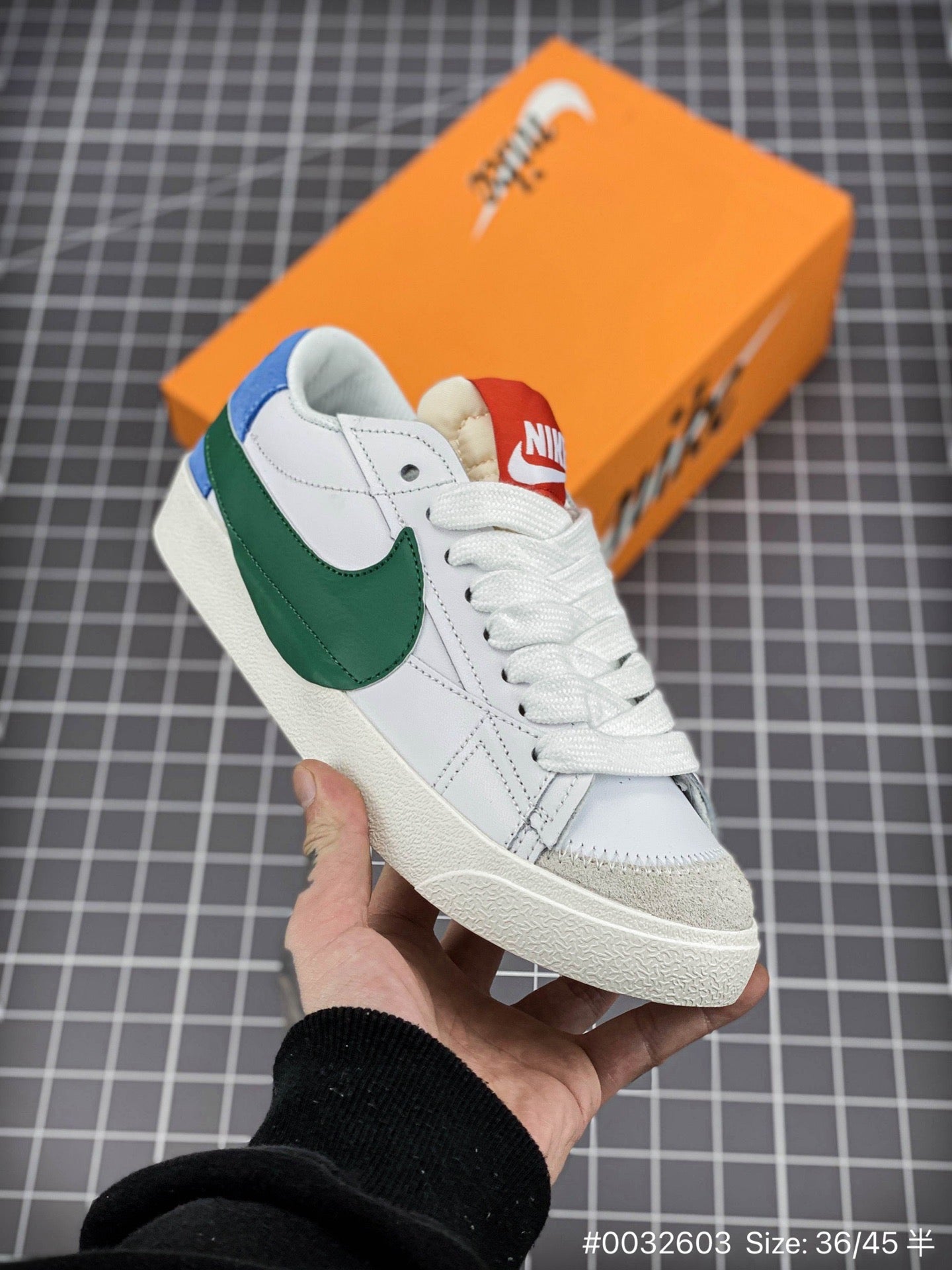 Nike Blazer Low '1977 Jumbo - White Unisex Streetwear Limited Edition - The Nike Blazer Low '1977 Jumbo in white and blue brings bold, modern flair to