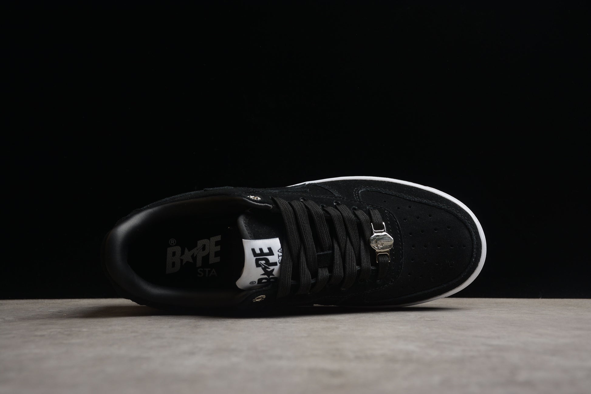 BAPE Sta Low-top Suede Sneakers - Black Unisex Streetwear Limited Edition - **BAPE STA Low-Top Black Suede Sneakers** Elevate your sneaker collection with the BAPE STA Low-Top