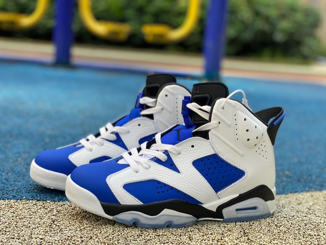 Jordan 6 'sport Blue' Unisex Streetwear Limited Edition