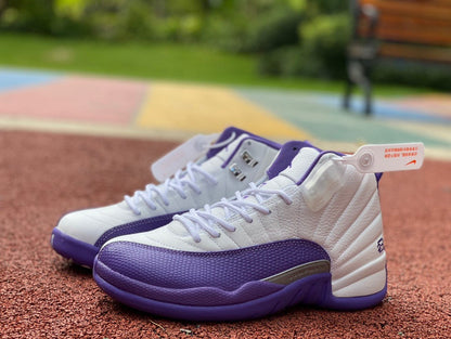 Jordan 12 Retro 'white - Concord' Sneakers Unisex Streetwear Limited Edition - **Product Description: Air Jordan 12 Retro 'White/Concord'** The Air Jordan 12 Retro 'White/Concord' is a