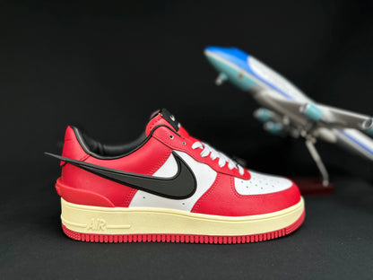 NIKE Air Force 1 'big Swoosh Red' Unisex Streetwear Limited Edition - **Nike Air Force 1 'Big Swoosh Red'** The Nike Air Force 1 'Big Swoosh Red'