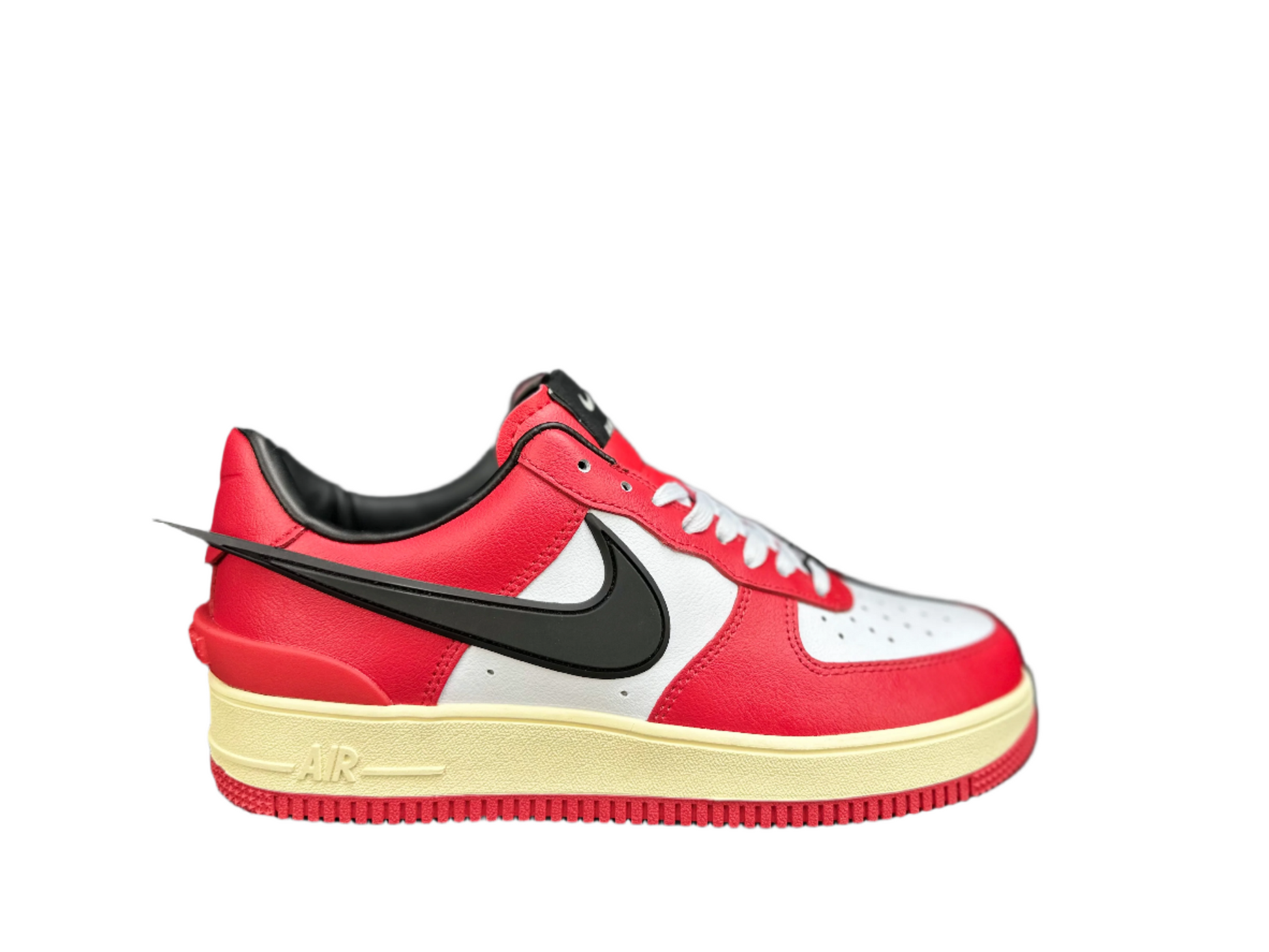 NIKE Air Force 1 'big Swoosh Red' Unisex Streetwear Limited Edition - **Nike Air Force 1 'Big Swoosh Red'** The Nike Air Force 1 'Big Swoosh Red'