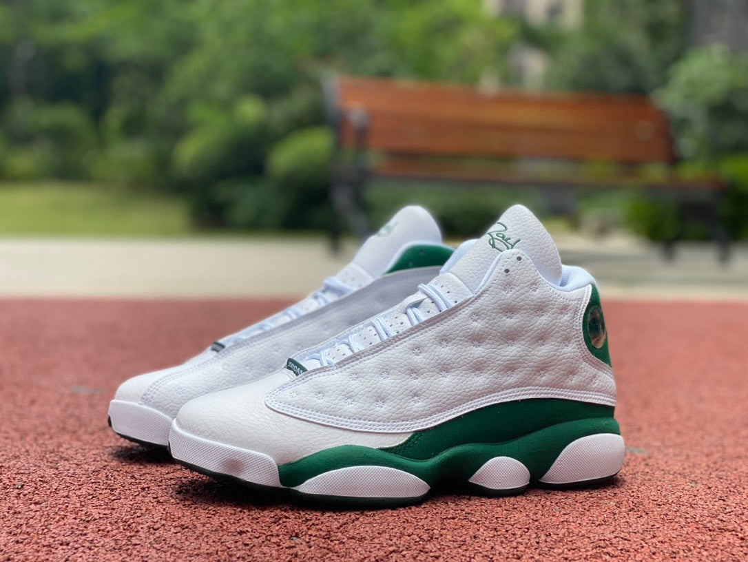 Jordan 13 Retro 'lucky Green' Unisex Streetwear Limited Edition - The Air Jordan 13 Retro 'Lucky Green' offers a fresh and vibrant take on a