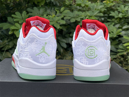 JORDAN 5 - Red - Green - White Unisex Streetwear Limited Edition