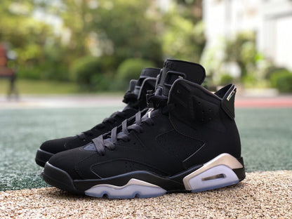 Jordan 6 black Chrome Sneakers Unisex Streetwear Limited Edition