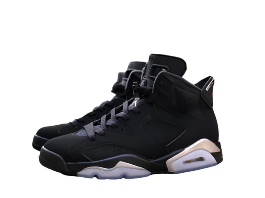 Jordan 6 black Chrome Sneakers Unisex Streetwear Limited Edition