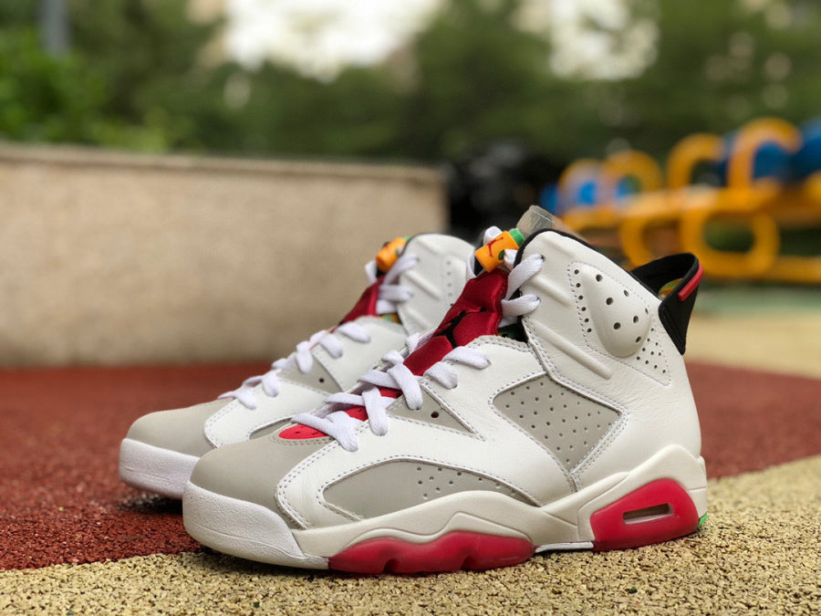 Jordan 6 Hare Sneakers - White Unisex Streetwear Limited Edition - The Air Jordan 6 'Hare' is a playful nod to the classic Jordan brand heritage,