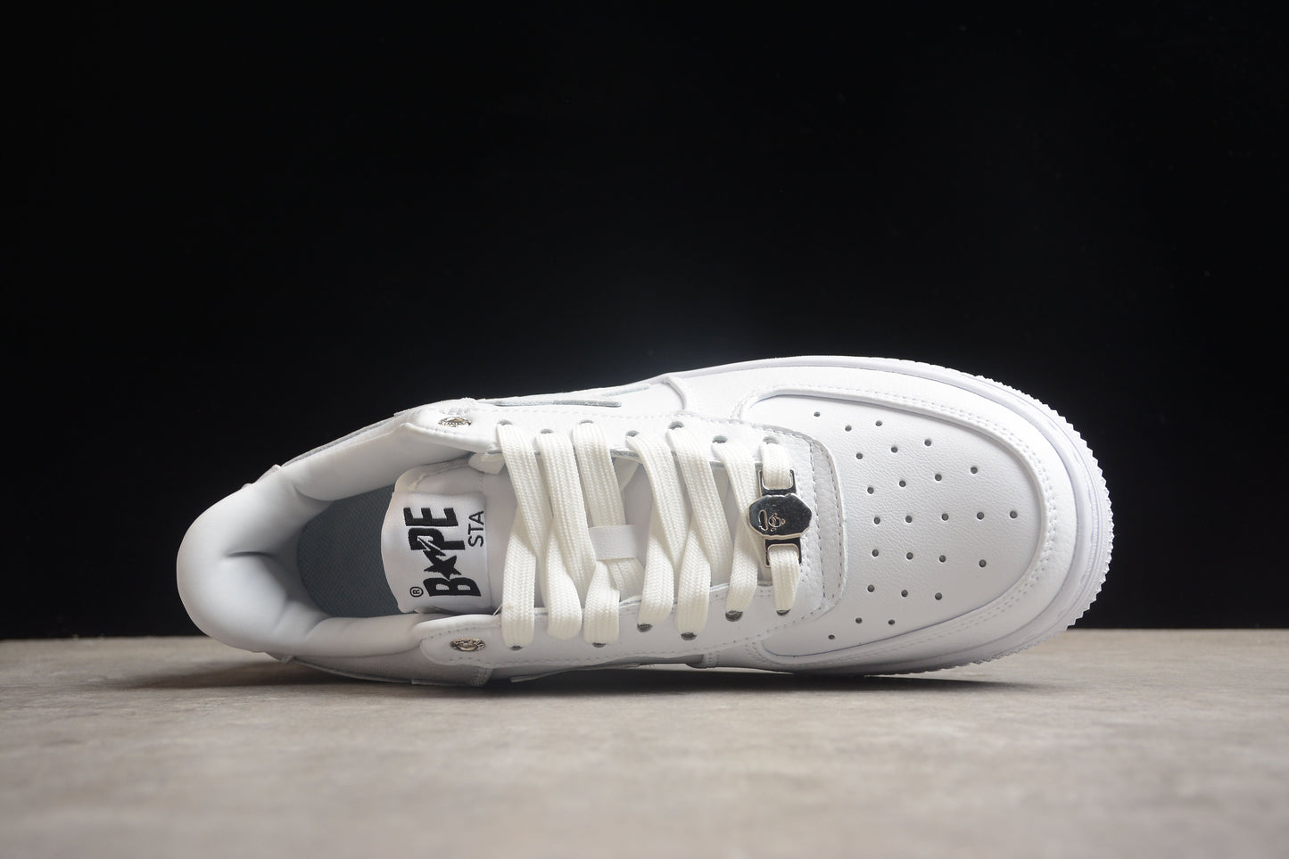 BAPE Sta Low-top Sneakers In All-white Unisex Streetwear Limited Edition - **BAPE STA Low-Top Sneakers in All-White** Introducing the BAPE STA Low-Top Sneakers in All-White, a