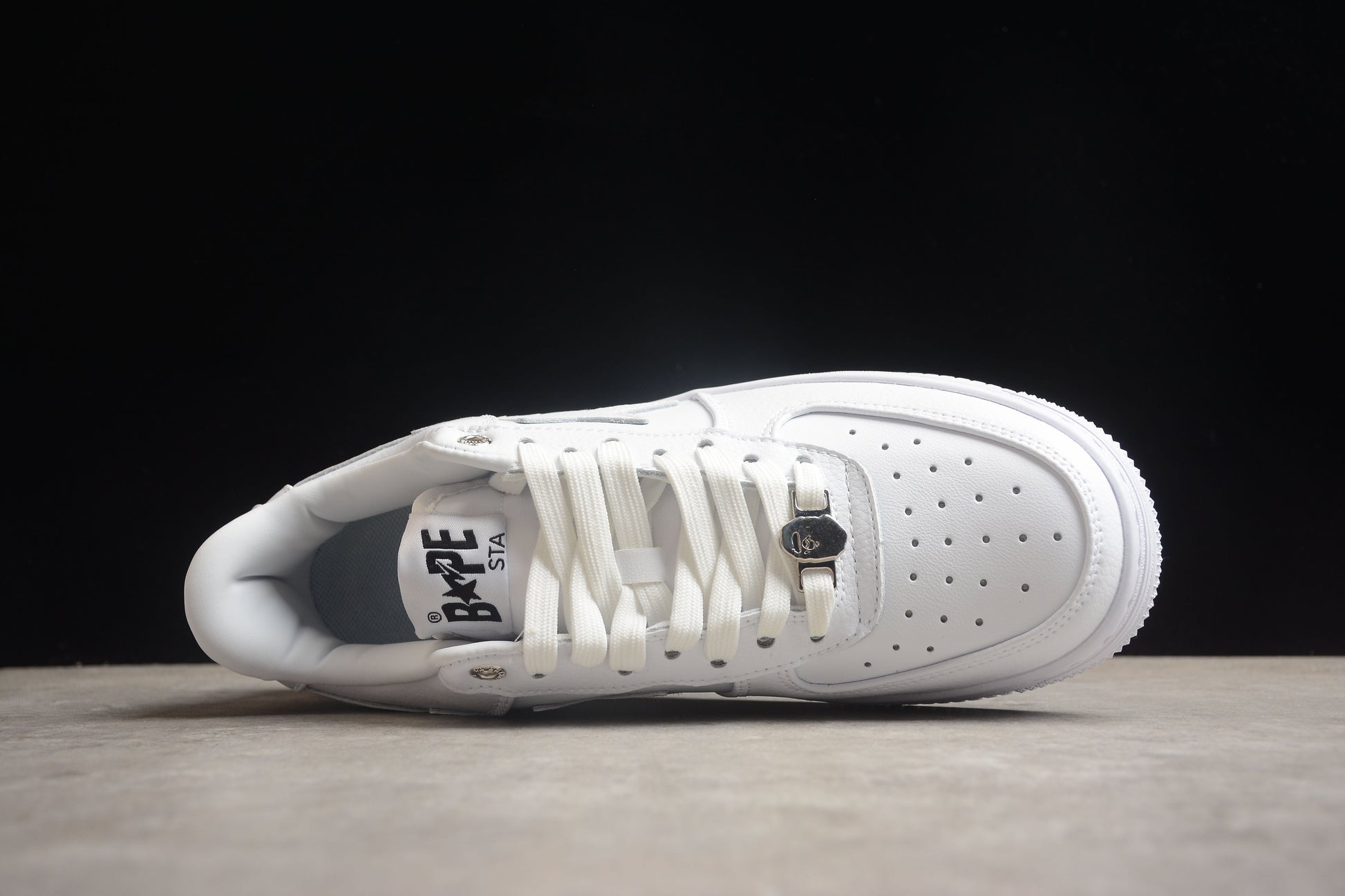 BAPE Sta Low-top Sneakers In All-white Unisex Streetwear Limited Edition - **BAPE STA Low-Top Sneakers in All-White** Introducing the BAPE STA Low-Top Sneakers in All-White, a