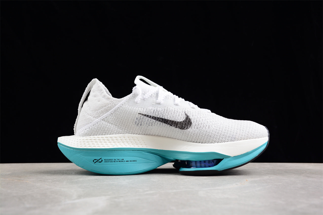 Zoom Alphafly Ne - T% 2 And Turquoise - White Unisex Streetwear Limited Edition - Introducing the Nike Air Zoom Alphafly NEXT% 2, a top-tier running shoe engineered for elite