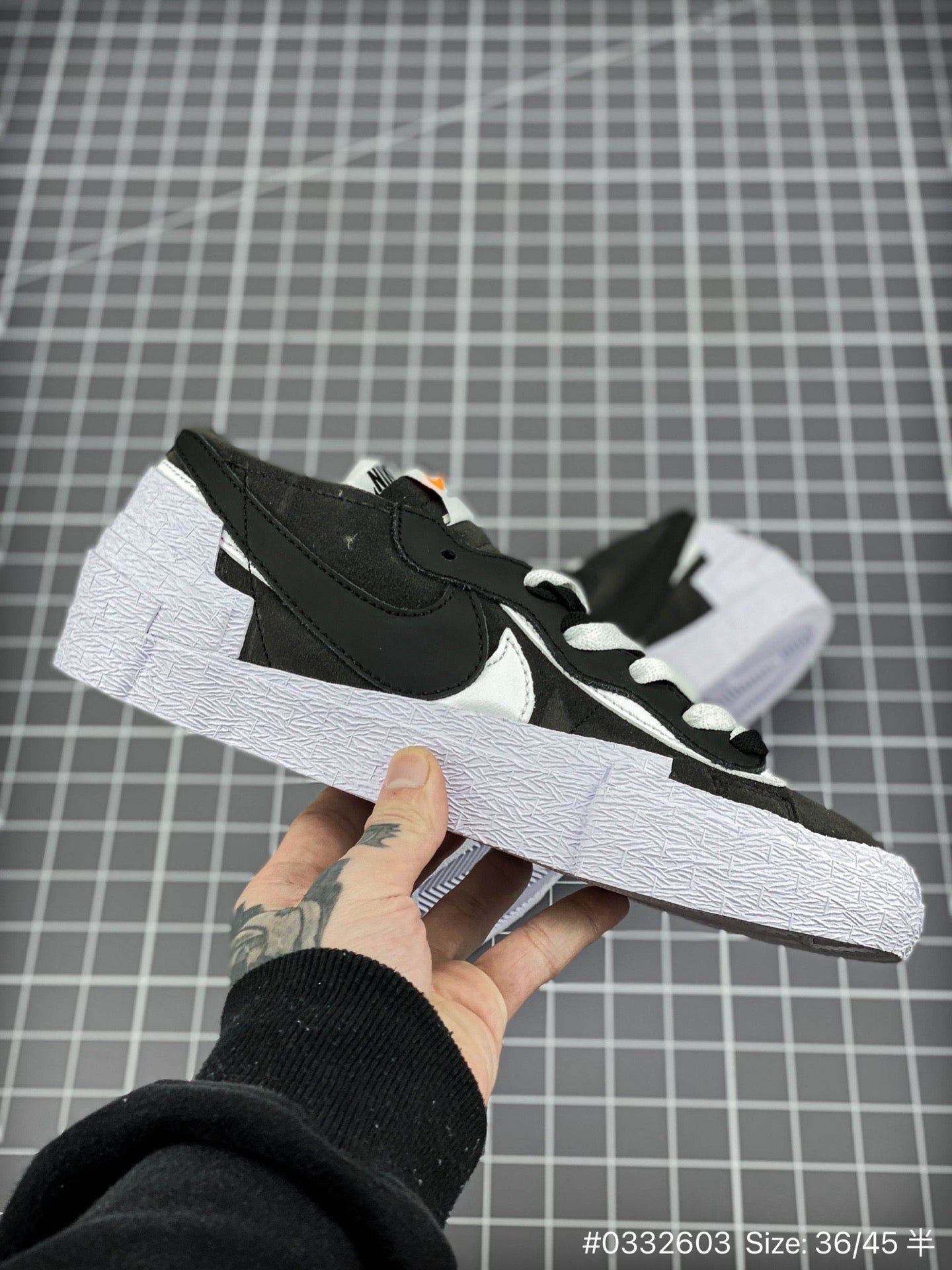 Sacai - Nike Blazer iron Grey Unisex Streetwear Limited Edition - The Sacai x Nike Blazer 'Iron Grey' low-top offers a sophisticated take on deconstructed design,