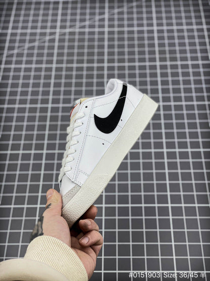 Nike Blazer Low'1977 Vintage - White Unisex Streetwear Limited Edition - The Nike Blazer Low '1977 Vintage 'Off-White' is a sophisticated twist on the classic silhouette,