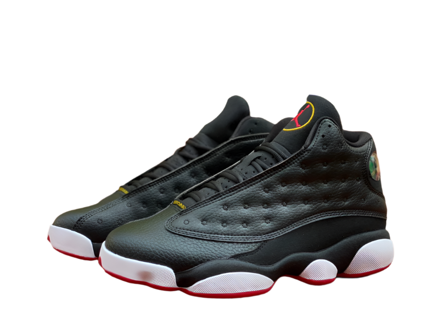 Jordan 13 And White Sneakers - Black Unisex Streetwear Limited Edition - The Air Jordan 13 showcased here blends iconic style with modern performance, making it a