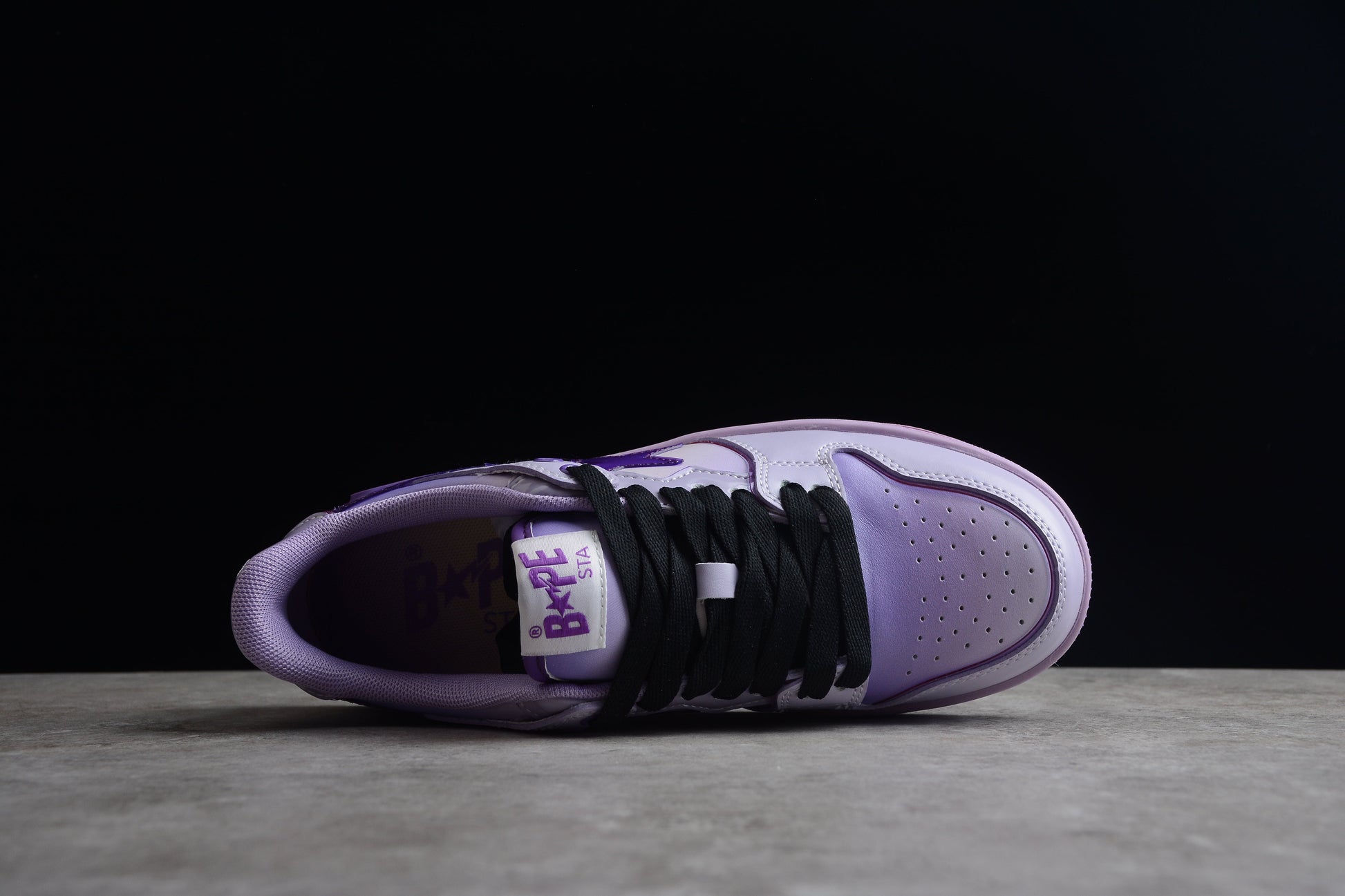 BAPE Sta Low-top Gradient Sneakers - Purple Unisex Streetwear Limited Edition - **BAPE STA Low-Top Purple Gradient Sneakers** Introducing the BAPE STA Low-Top Purple Gradient Sneakers, a