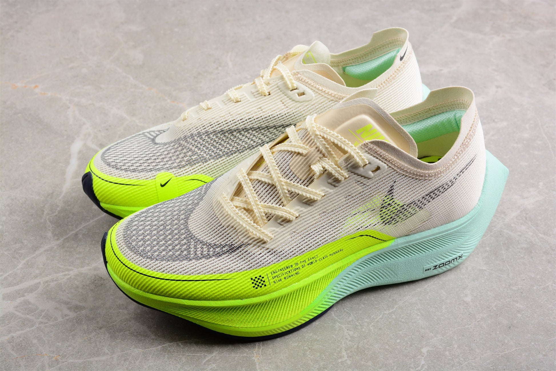 Zoom - Vaporfly Ne - T% 2 Cream neon And Teal - Green Unisex Streetwear Limited Edition