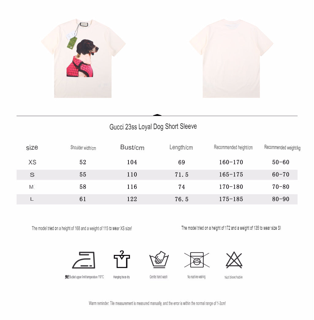 Camiseta Gucci con estampado de perro