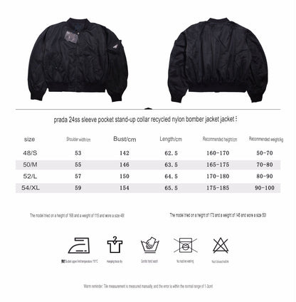 Prada Black Bomber Jacket - logo - replica sneakers
