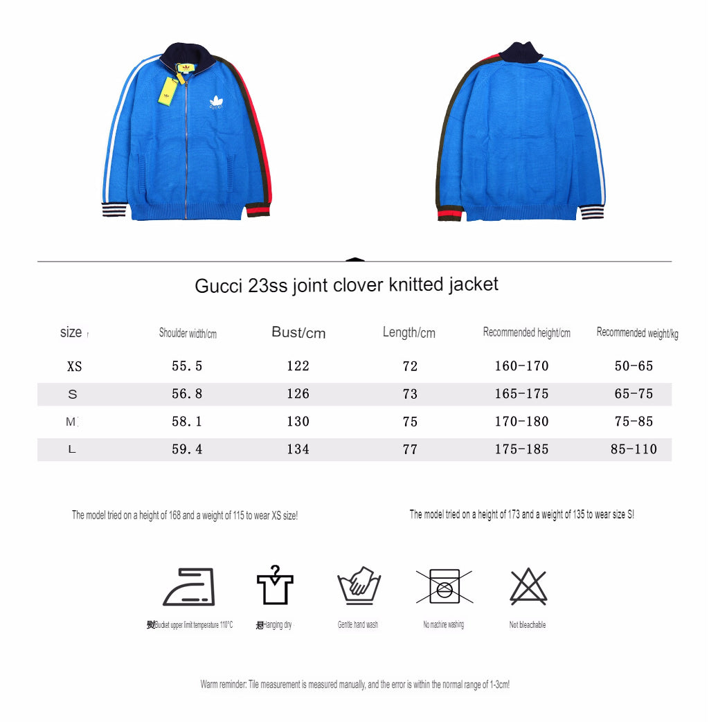 Chaqueta deportiva azul Gucci x Adidas