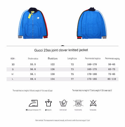 Chaqueta deportiva azul Gucci x Adidas