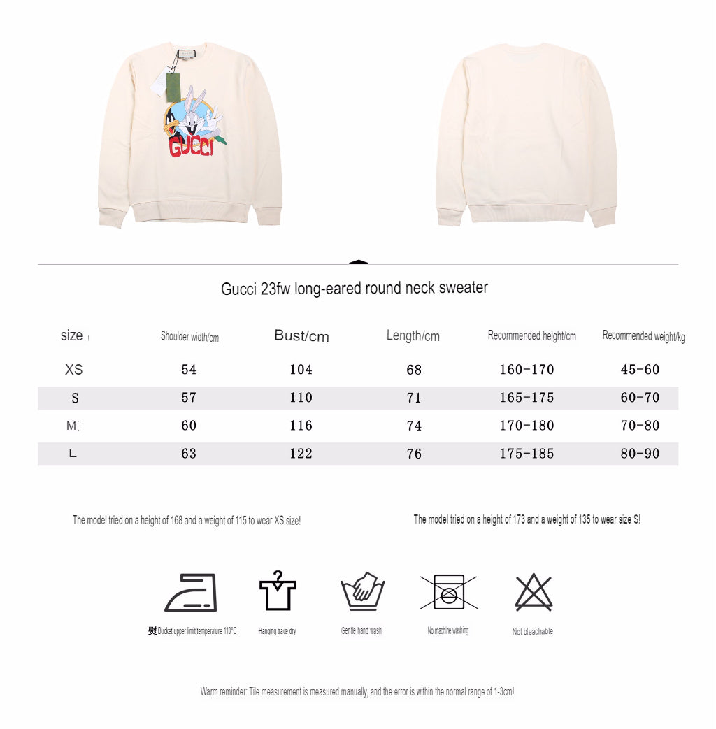 Sudadera Gucci con Bugs Bunny - Blanca