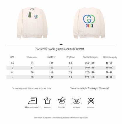 Sudadera Gucci con logo de doble G entrelazada - Crudo