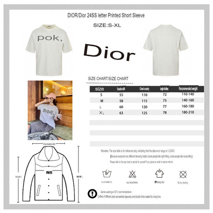 Camiseta blanca con logo extragrande de Dior