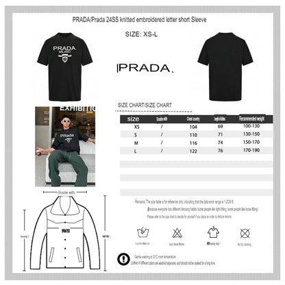 Prada Milano Black Emblem T-Shirt - logo - replica sneakers