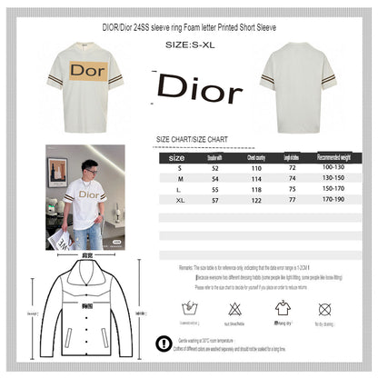 Camiseta Dior blanca y marrón