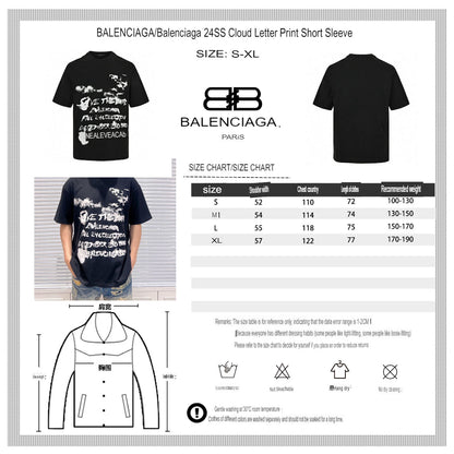 Camiseta negra Balenciaga Save the Date