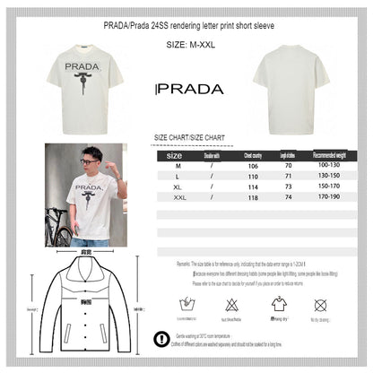 Prada Milano White Emblem T-Shirt - logo - replica sneakers