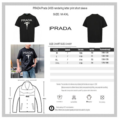 Prada Milano Black Emblem T-Shirt - logo - replica sneakers