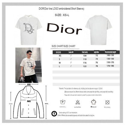 Camiseta Dior con diseño de garabatos