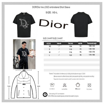 T-shirt Dior à motif griffes (noir)