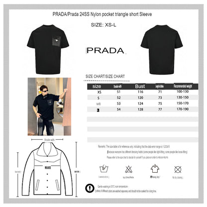 Prada Pocket T-Shirt (Black) - logo - replica sneakers