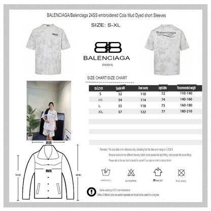 Camiseta Balenciaga con logo tie-dye (blanca)