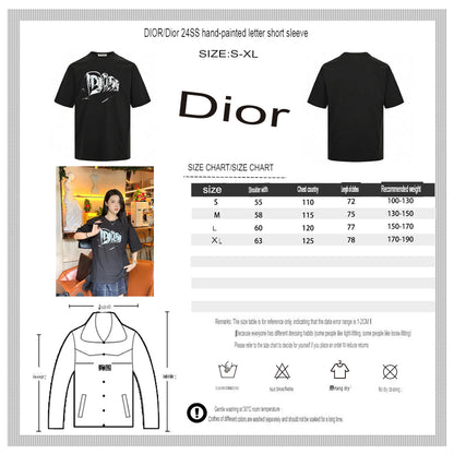 Camiseta negra gráfica de Dior