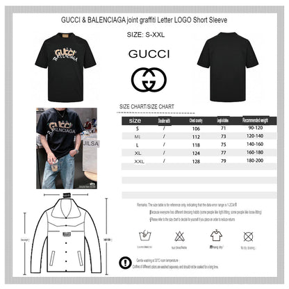 Camiseta de la colaboración Gucci x Balenciaga (Negra)