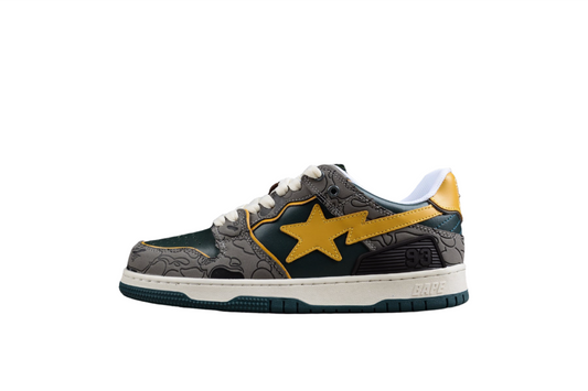 BAPE Sta Low-top Sneakers In And Yellow - Green Unisex Streetwear Limited Edition - **BAPE STA Low-Top Sneakers in Green and Yellow** Step into a world of vibrant style