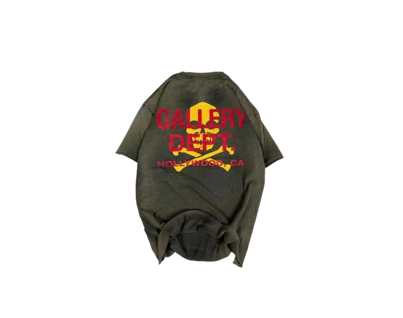 GALLERY Dept. Zip Tee T-Shirt - Red Unisex Streetwear Limited Edition - **Gallery Dept. Hollywood Skull Tee** The Gallery Dept. Hollywood Skull Tee is an eye-catching piece